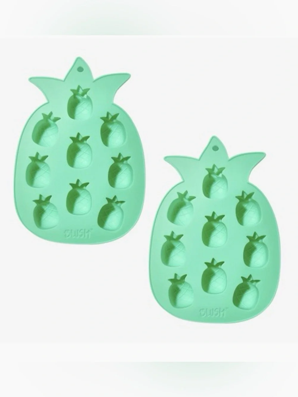 Blush Pineapple Silicone Ice Tray - Set of 2 - Teal Green BRAND NEW NEVER OPENED